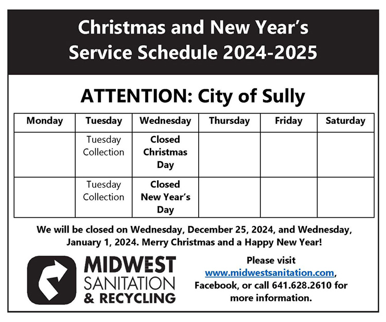 Sully trash schedule