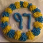 Cake with the number 97