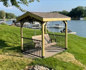 Small gazebo near water