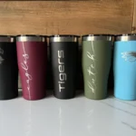 Five tumblers