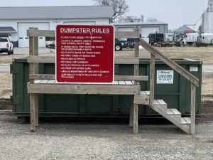 Platform to access the dumpster