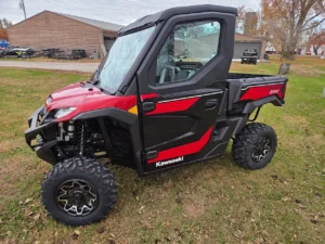 Black and red ATV